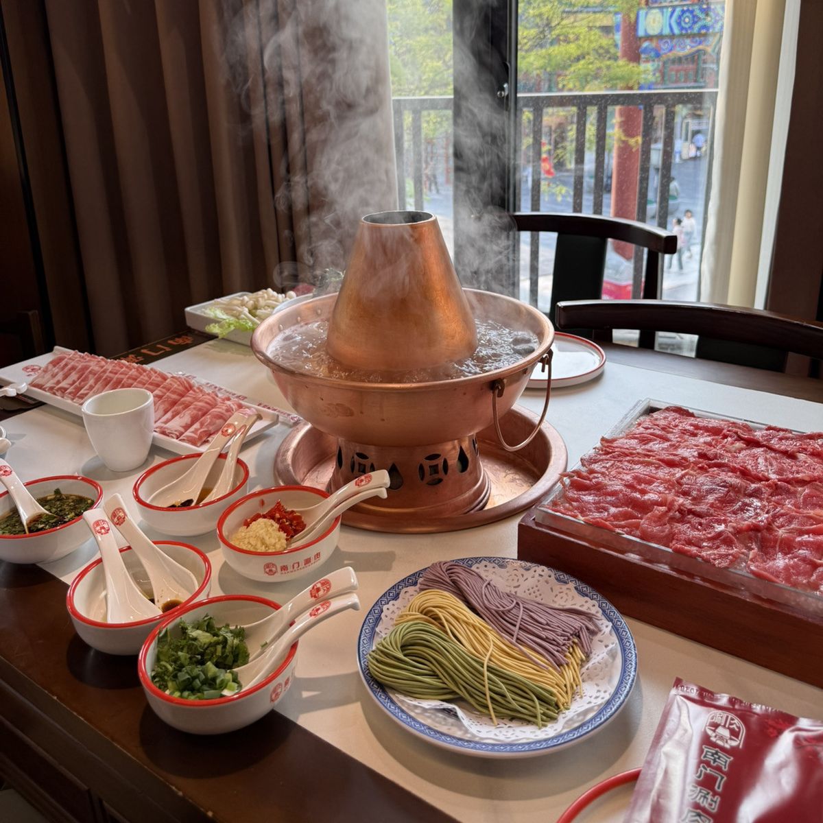 Copper-pot lamb hotpot with hand-sliced lamb