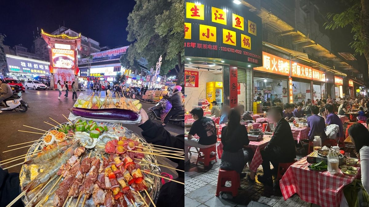 Halal street food market