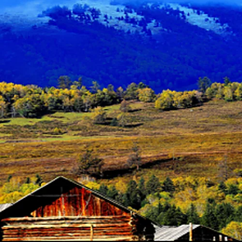 Tuva wooden cabin in Hemu