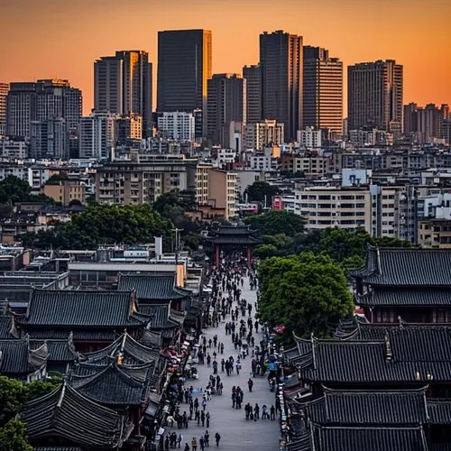 Beijing evening street scene