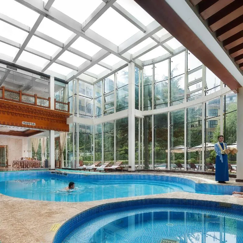 Indoor heated pool at the resort