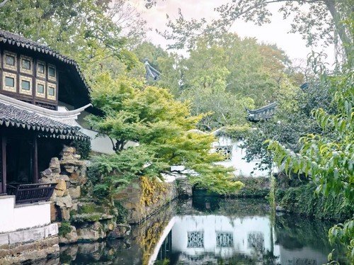 Suzhou classical garden pavilion
