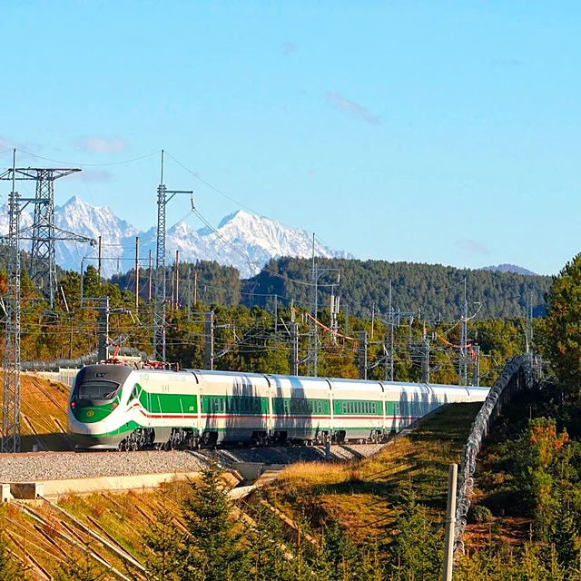 Bullet train through the mountains